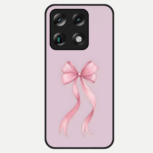 Soft Blush Bow Glass Case For Moto Signature back cover – full design glossy printed glass finish