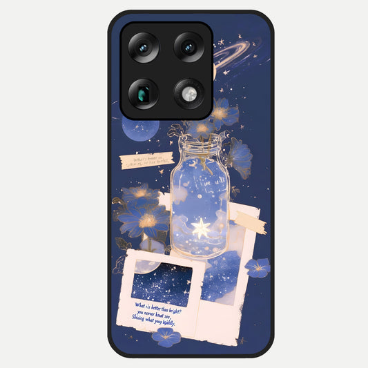  Starlit Cosmic Jar Glass Case For Moto Signature back cover – full design glossy printed glass finish