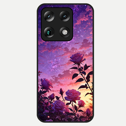  Starlit Rose Twilight Glass Case For Moto Signature back cover – full design glossy printed glass finish