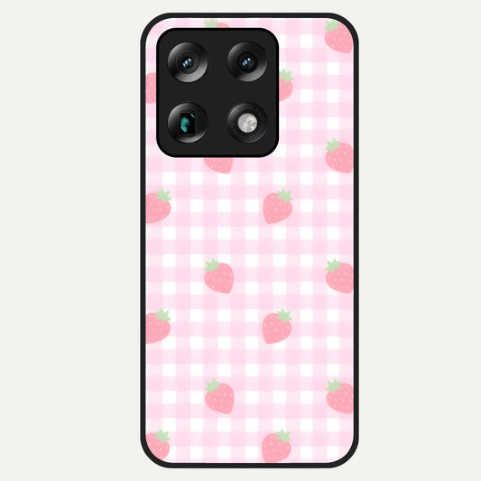  Strawberry Picnic Love Glass Case For Moto Signature back cover – full design glossy printed glass finish