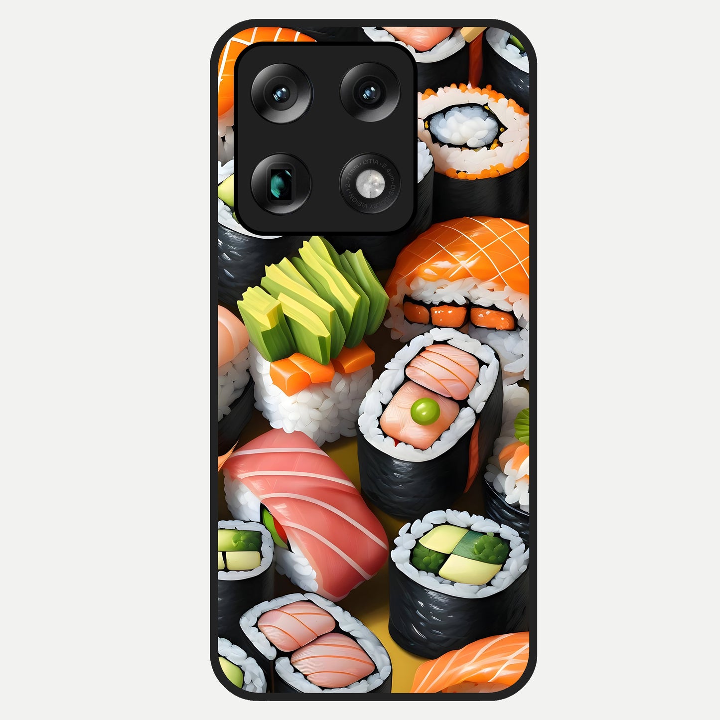  Sushi Food Pattern Glass Case For Moto Signature back cover – full design glossy printed glass finish