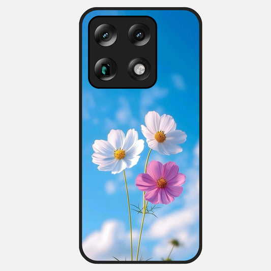  Tripple Flowers With Sky Glass Case For Moto Signature back cover – full design glossy printed glass finish