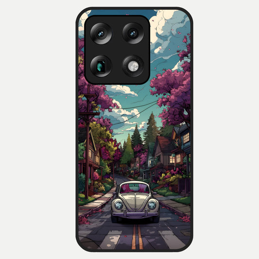  Vintage Street Drive Glass Case For Moto Signature back cover – full design glossy printed glass finish
