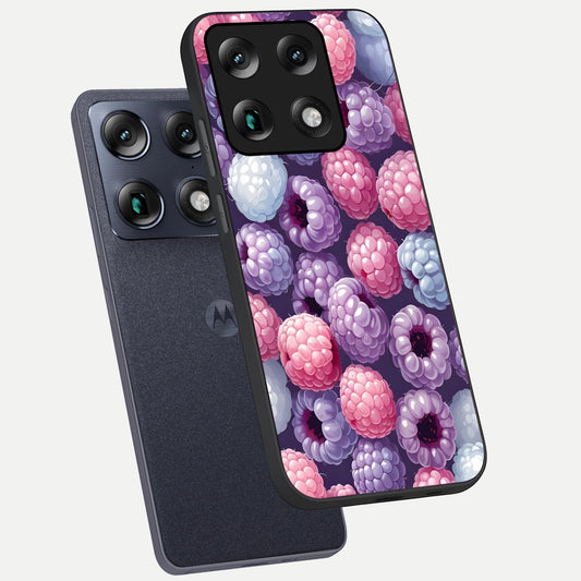  Berry Candy Pop phone case For Moto Signature showing premium glass back cover with detailed artwork