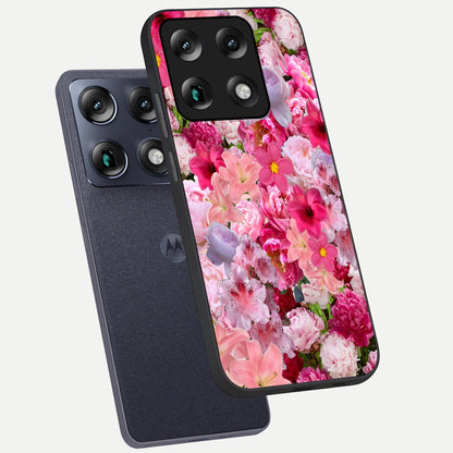  Bloom Crush Fantasy phone case For Moto Signature showing premium glass back cover with detailed artwork