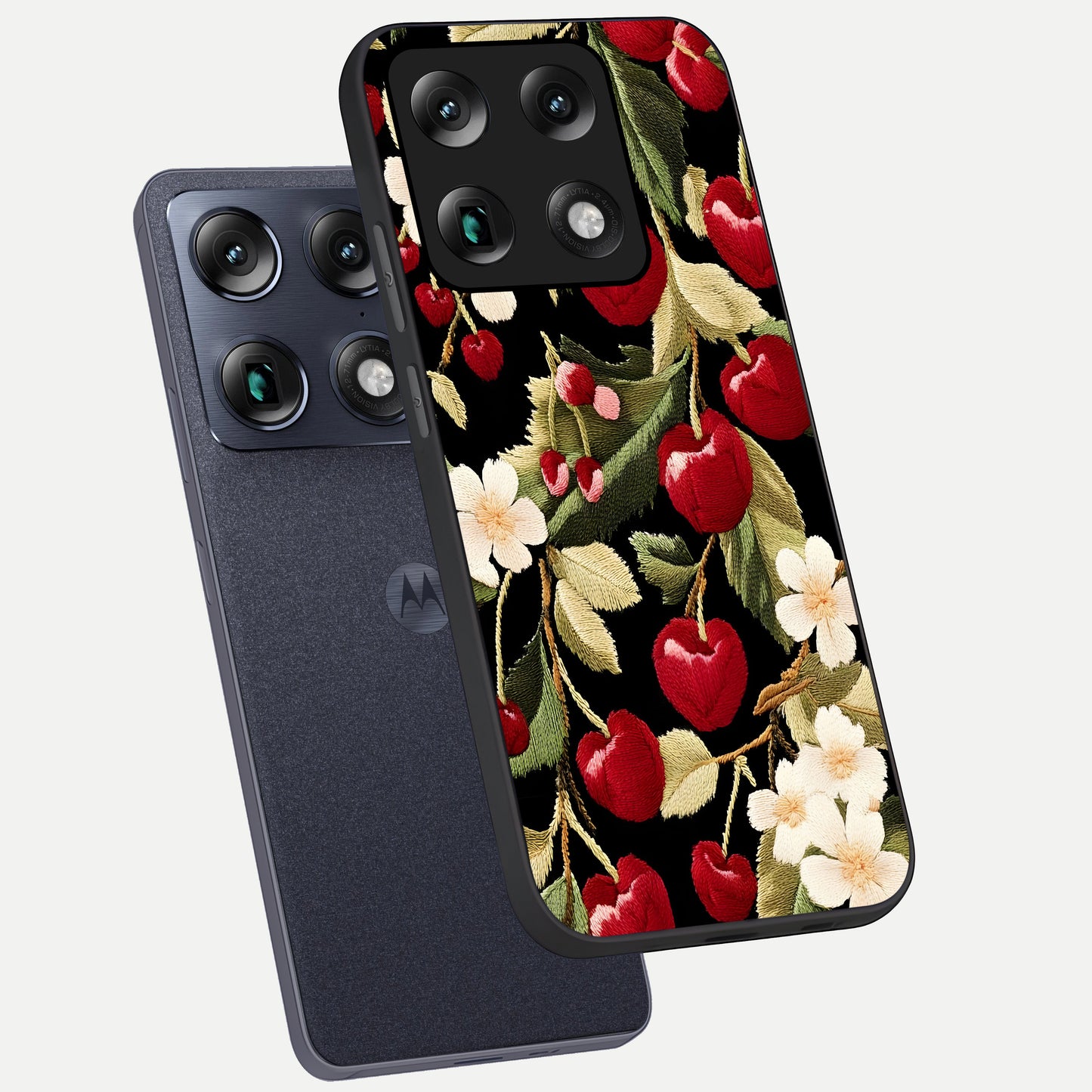  Blooming Spendor Bird phone case For Moto Signature showing premium glass back cover with detailed artwork