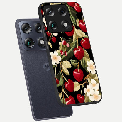  Blooming Spendor Bird phone case For Moto Signature showing premium glass back cover with detailed artwork
