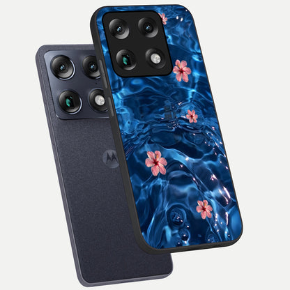  Bloom Thread Art phone case For Moto Signature showing premium glass back cover with detailed artwork