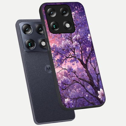  Blossom Tree phone case For Moto Signature showing premium glass back cover with detailed artwork