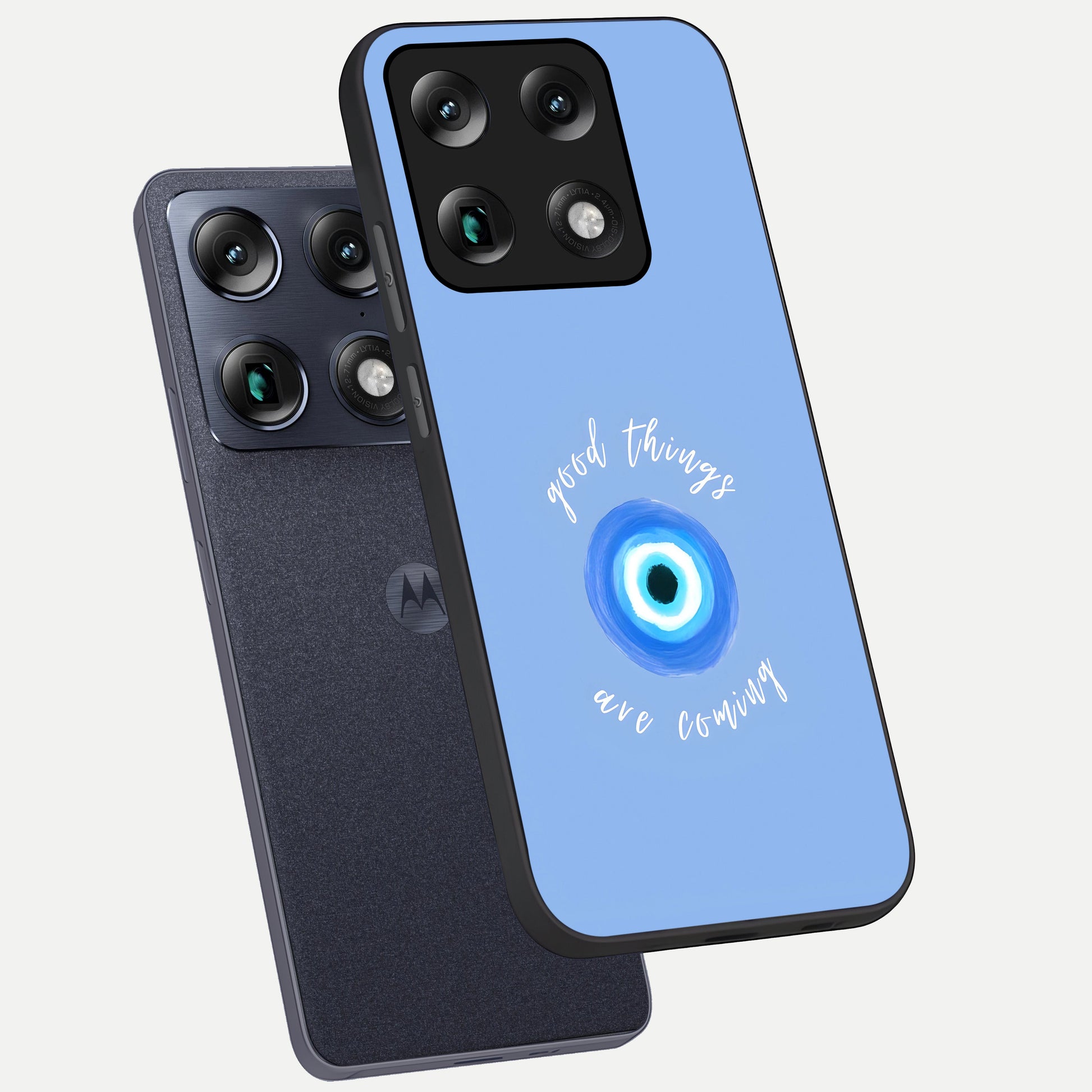  Bright Future Ahead phone case For Moto Signature showing premium glass back cover with detailed artwork