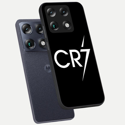 CR7 Elite Strike phone case For Moto Signature showing premium glass back cover with detailed artwork