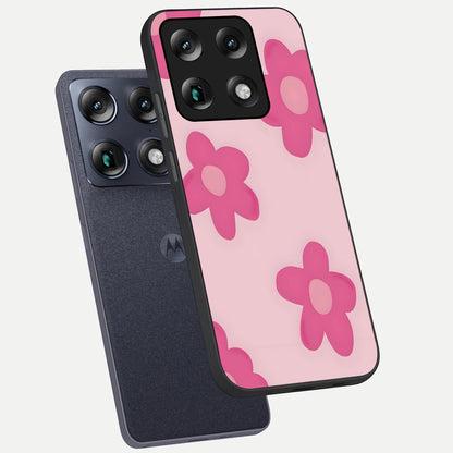  Candy Bloom Dreams phone case For Moto Signature showing premium glass back cover with detailed artwork