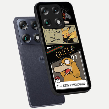  Cartoon Brand Play Mashup phone case For Moto Signature showing premium glass back cover with detailed artwork