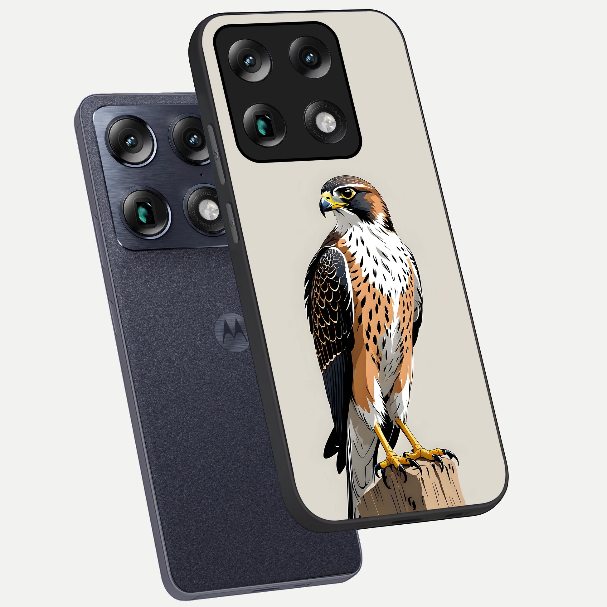  Clever Eagle phone case For Moto Signature showing premium glass back cover with detailed artwork