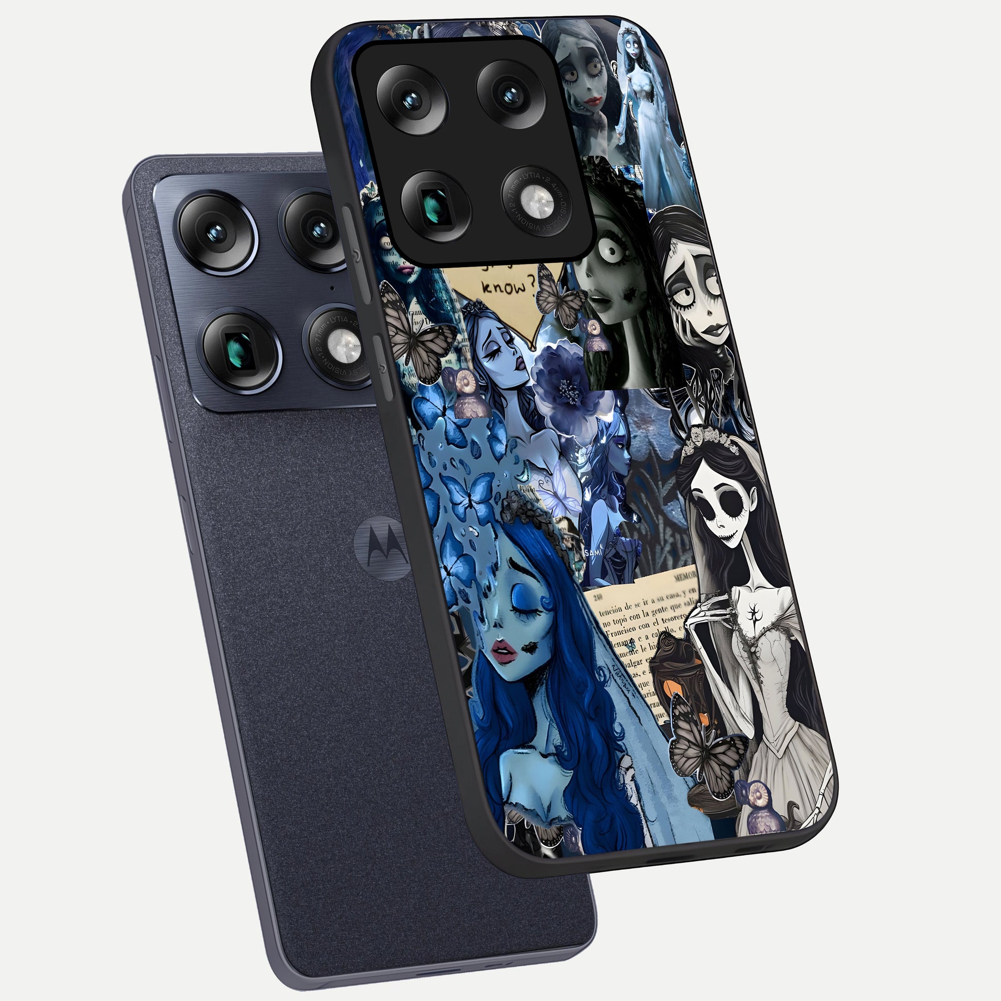  Corpse Bride Posters phone case For Moto Signature showing premium glass back cover with detailed artwork