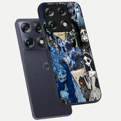  Corpse Bride Posters phone case For Moto Signature showing premium glass back cover with detailed artwork