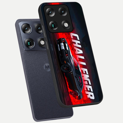  Crimson Challenger Fury phone case For Moto Signature showing premium glass back cover with detailed artwork