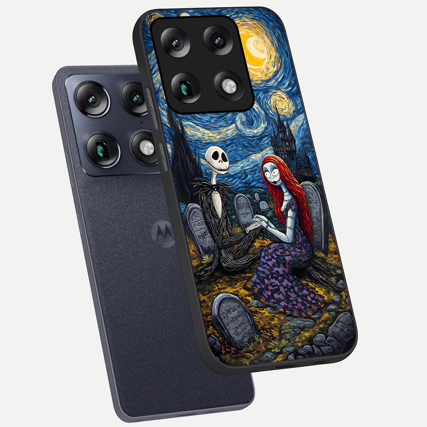  Eternal Night Love phone case For Moto Signature showing premium glass back cover with detailed artwork