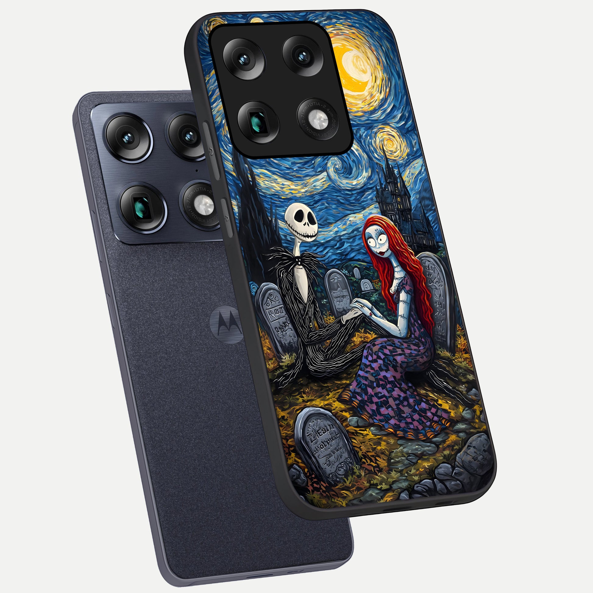  Eternal Night Love phone case For Moto Signature showing premium glass back cover with detailed artwork