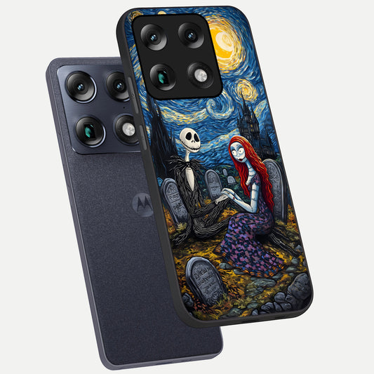  Eternal Night Love phone case For Moto Signature showing premium glass back cover with detailed artwork