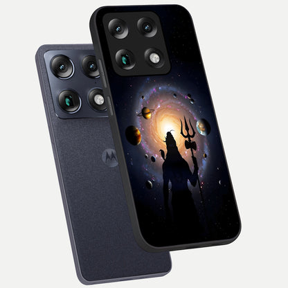  Galactic Shiva Vision phone case For Moto Signature showing premium glass back cover with detailed artwork