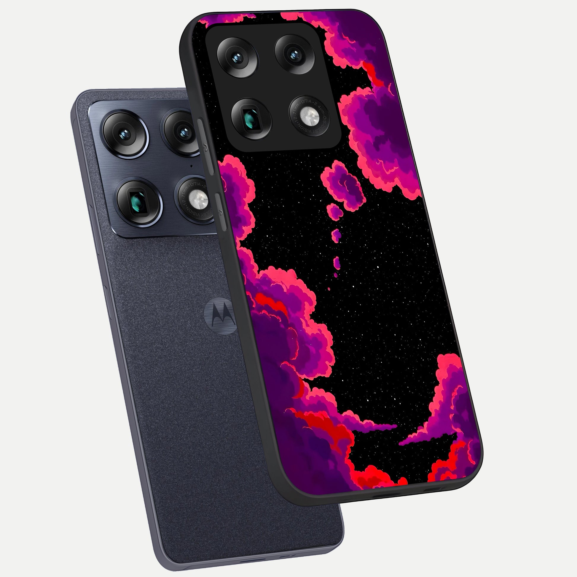  Galaxy Dream Frame phone case For Moto Signature showing premium glass back cover with detailed artwork