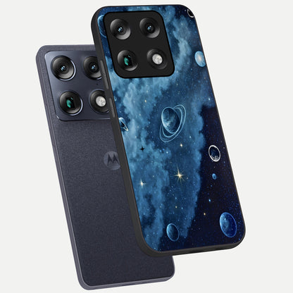  Galaxy Dream Space phone case For Moto Signature showing premium glass back cover with detailed artwork