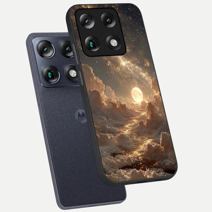  Golden Sky Dream phone case For Moto Signature showing premium glass back cover with detailed artwork