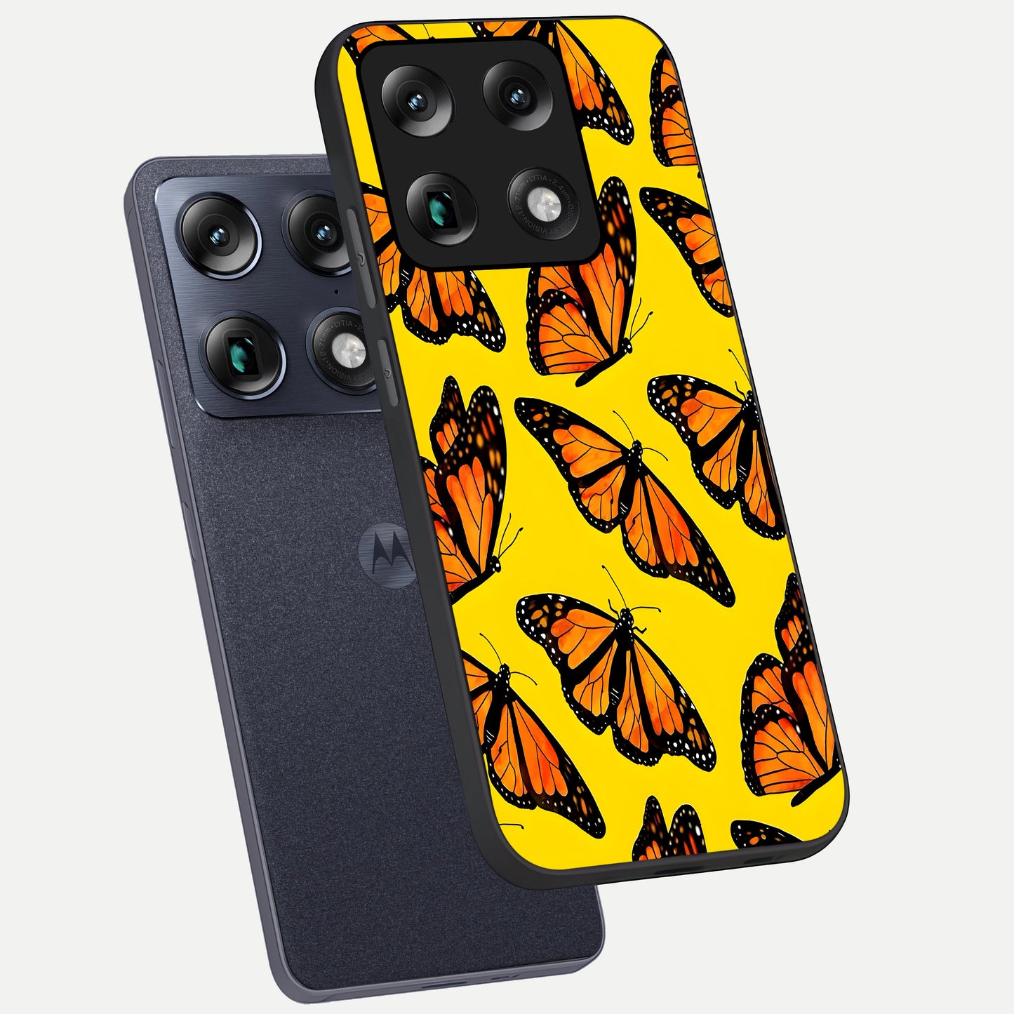  Golden Wing Flight phone case For Moto Signature showing premium glass back cover with detailed artwork
