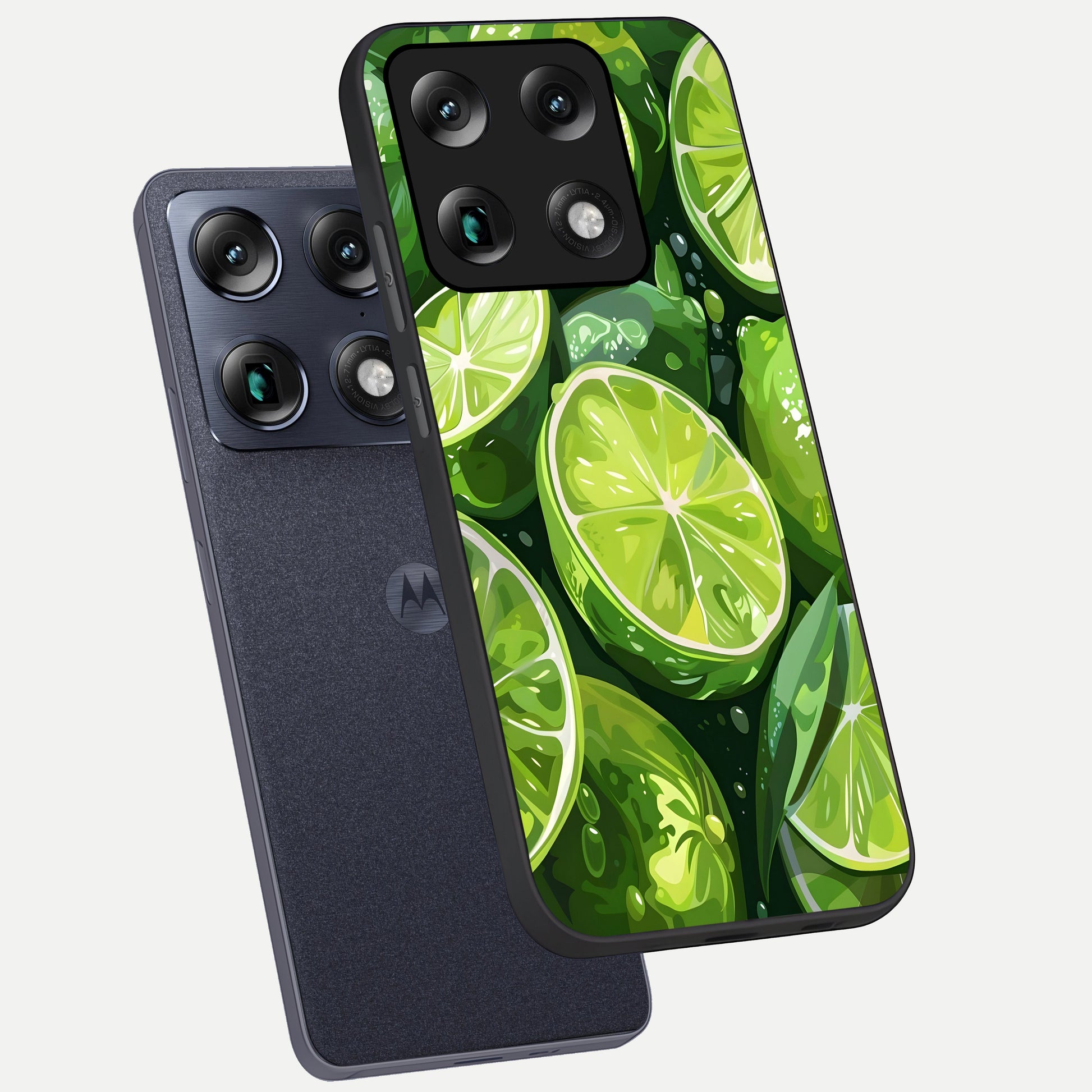  Green Kawasaki phone case For Moto Signature showing premium glass back cover with detailed artwork