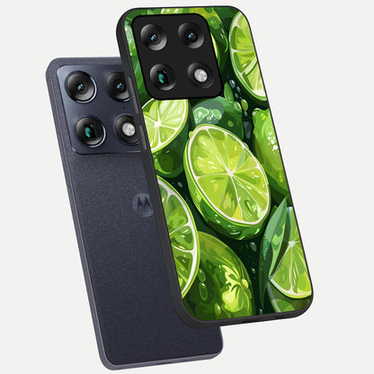  Green Kawasaki phone case For Moto Signature showing premium glass back cover with detailed artwork