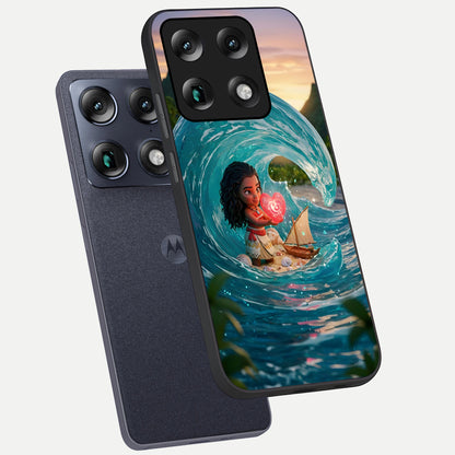  Heart of Ocean phone case For Moto Signature showing premium glass back cover with detailed artwork
