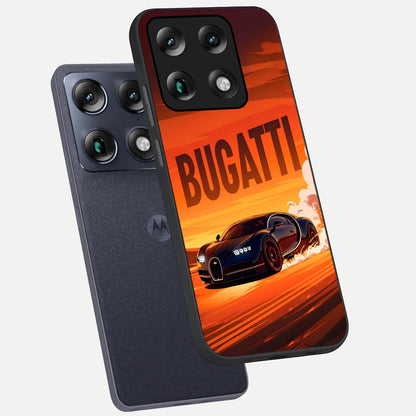  Inferno Bugatti Storm phone case For Moto Signature showing premium glass back cover with detailed artwork