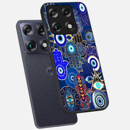  Mystic Palm Guard phone case For Moto Signature showing premium glass back cover with detailed artwork