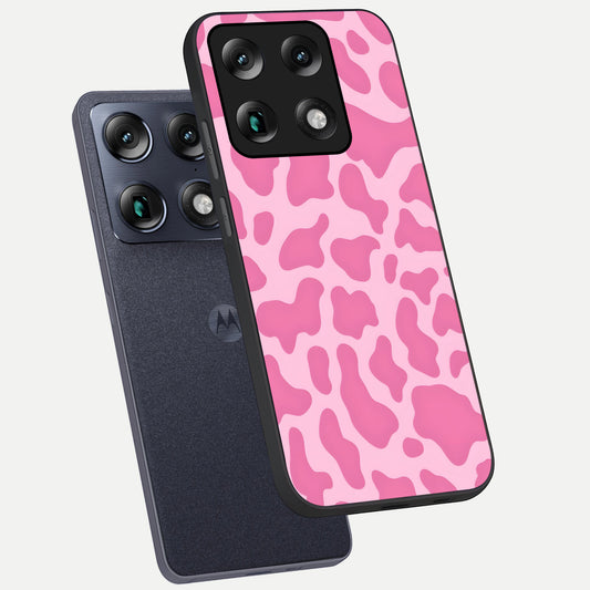  Pinkish Scenery phone case For Moto Signature showing premium glass back cover with detailed artwork