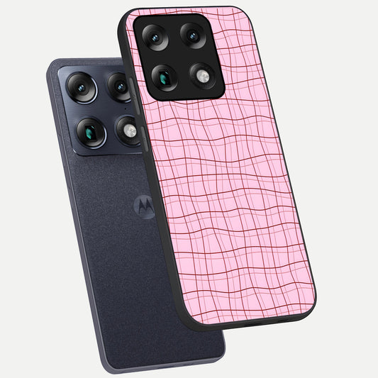  Soft Grid Bliss phone case For Moto Signature showing premium glass back cover with detailed artwork