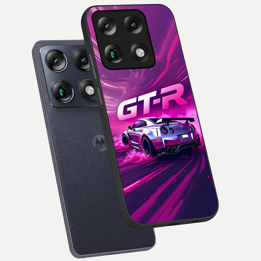  Speed Drift Legend phone case For Moto Signature showing premium glass back cover with detailed artwork