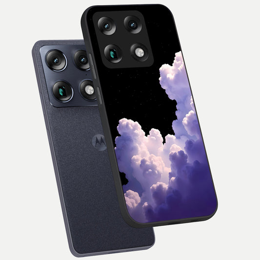  Starlit Night Whispers phone case For Moto Signature showing premium glass back cover with detailed artwork