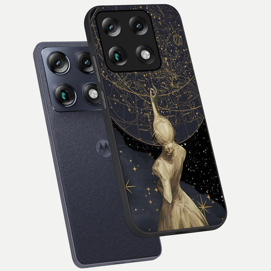  Taylor Swift Girl phone case For Moto Signature showing premium glass back cover with detailed artwork