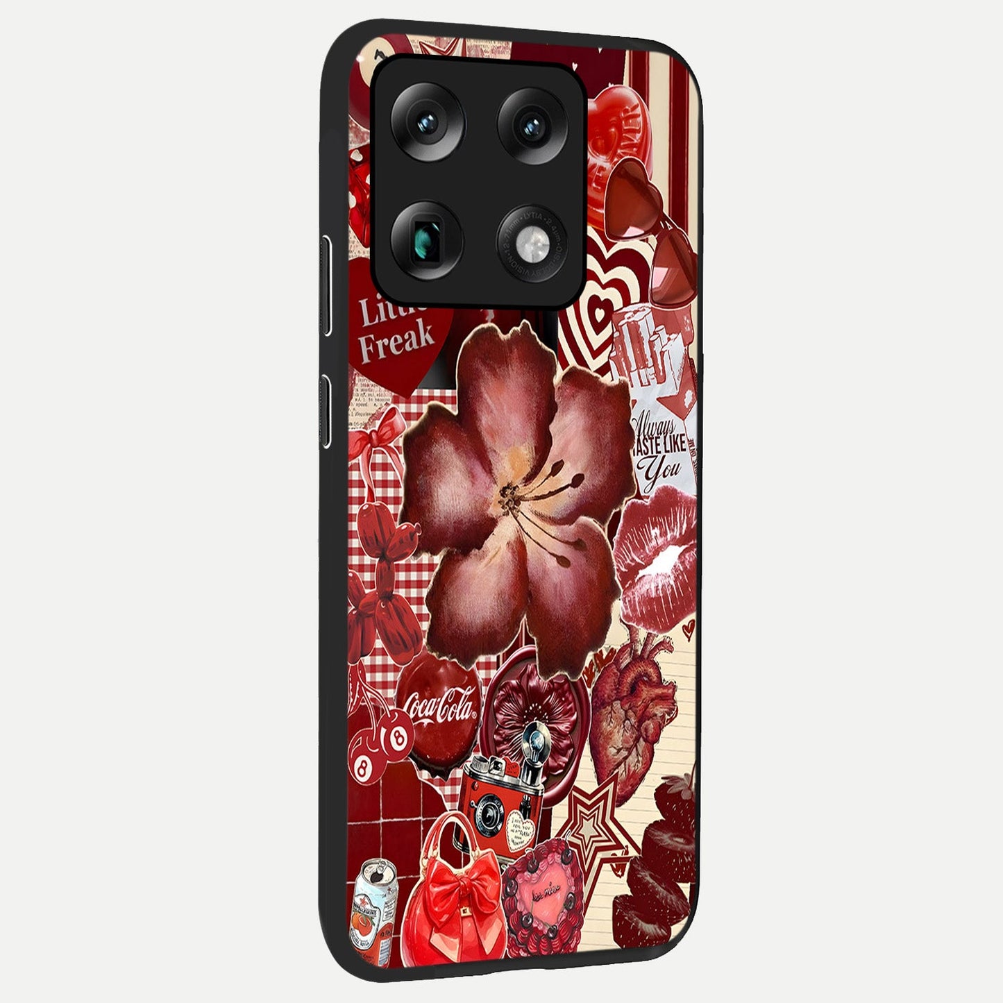  Aesthetic Little Freak back cover For Moto Signature slim fit glass case with vibrant aesthetic design
