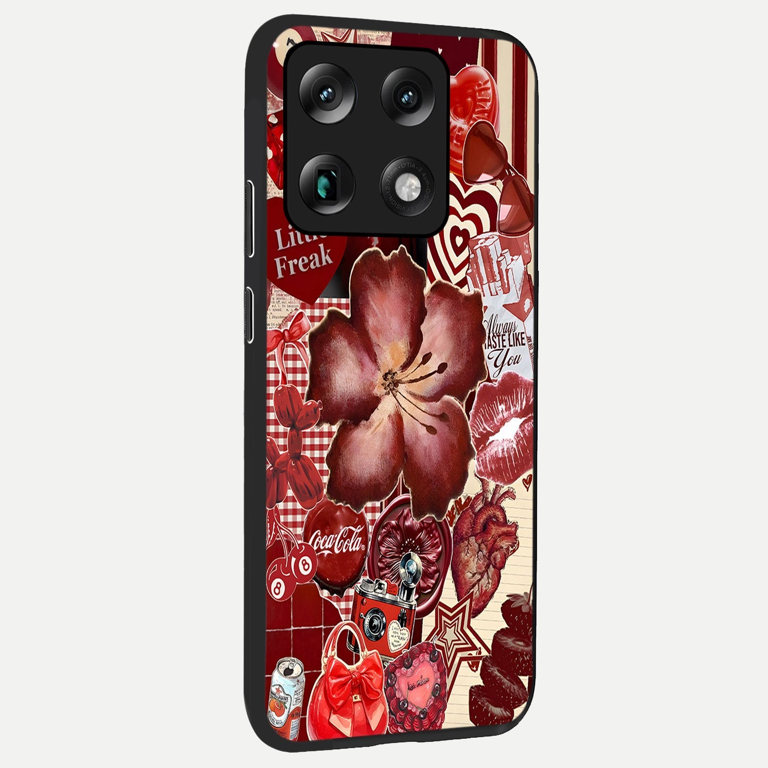  Aesthetic Little Freak back cover For Moto Signature slim fit glass case with vibrant aesthetic design