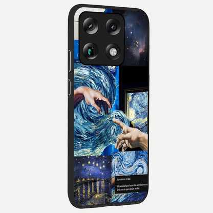  Aesthetic Vando Hands back cover For Moto Signature slim fit glass case with vibrant aesthetic design