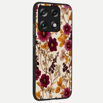  Autumn Wine Bloom back cover For Moto Signature slim fit glass case with vibrant aesthetic design