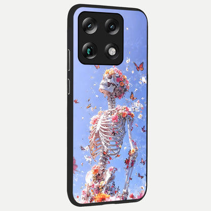  Bloom Beyond Bones back cover For Moto Signature slim fit glass case with vibrant aesthetic design