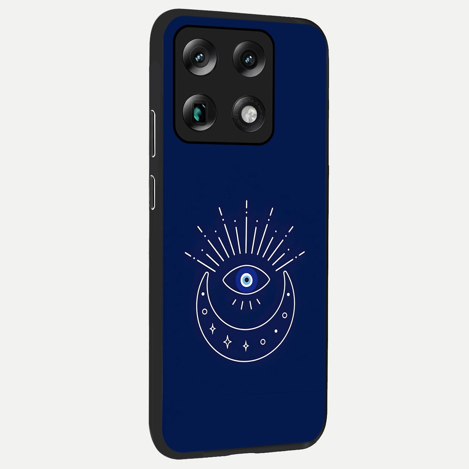  Blue Evil Eye back cover For Moto Signature slim fit glass case with vibrant aesthetic design