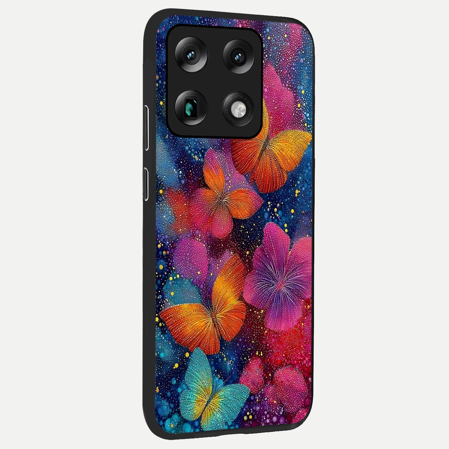  Butterfly Dream Mist back cover For Moto Signature slim fit glass case with vibrant aesthetic design
