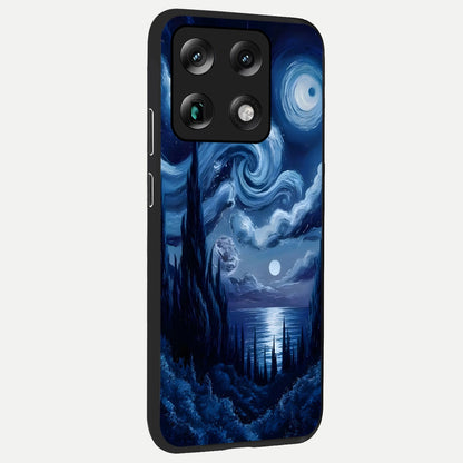  Celestial Dream Van Gogh back cover For Moto Signature slim fit glass case with vibrant aesthetic design