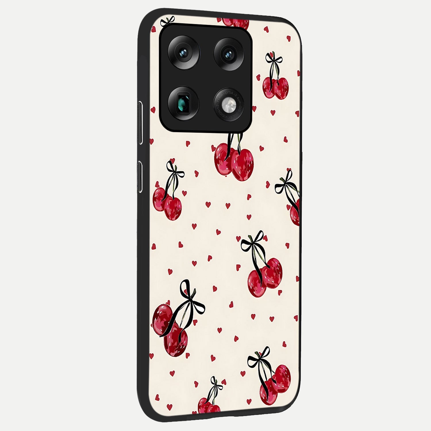  Cherry Heart Bow back cover For Moto Signature slim fit glass case with vibrant aesthetic design