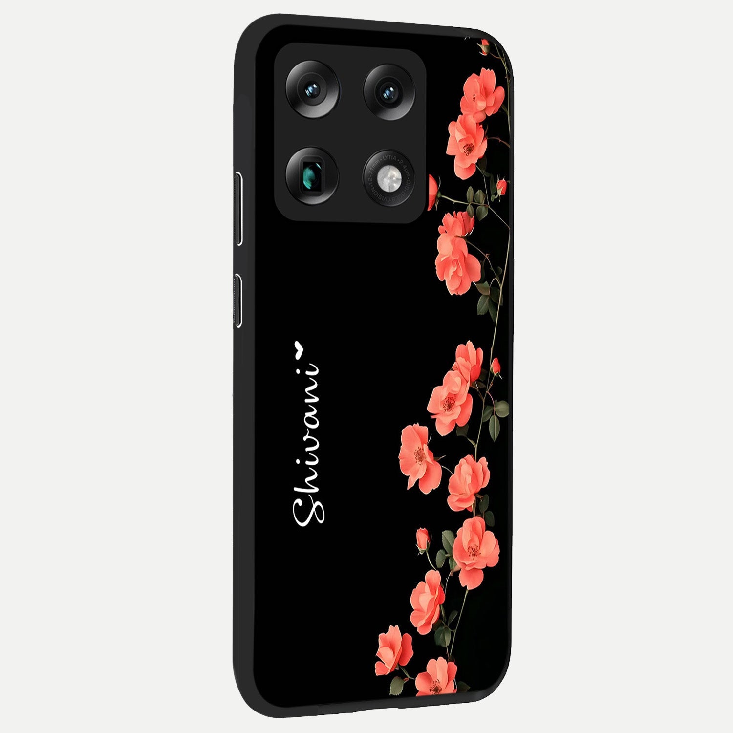 Crimson Bloom Grace Custom Name back cover For Moto Signature slim fit glass case with vibrant aesthetic design