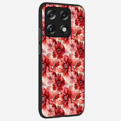  Crimson Love Petals back cover For Moto Signature slim fit glass case with vibrant aesthetic design